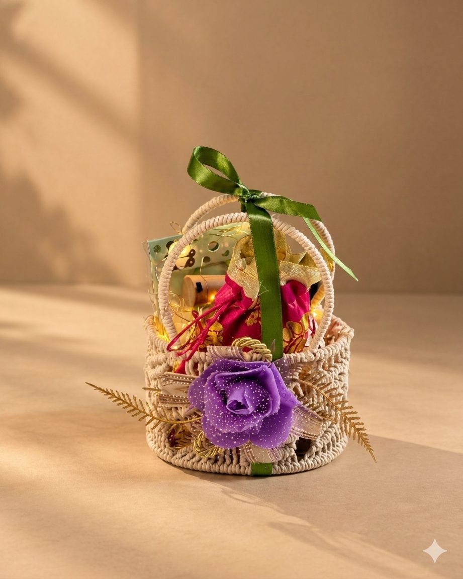 Gulabi Petal Basket